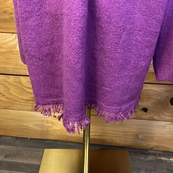 CABLE AND GAUGE WOMENS PLUS SIZE ORCHID  FRINGE AND HEM PULLOVER SIZE 14/16‎ - Picture 3 of 11